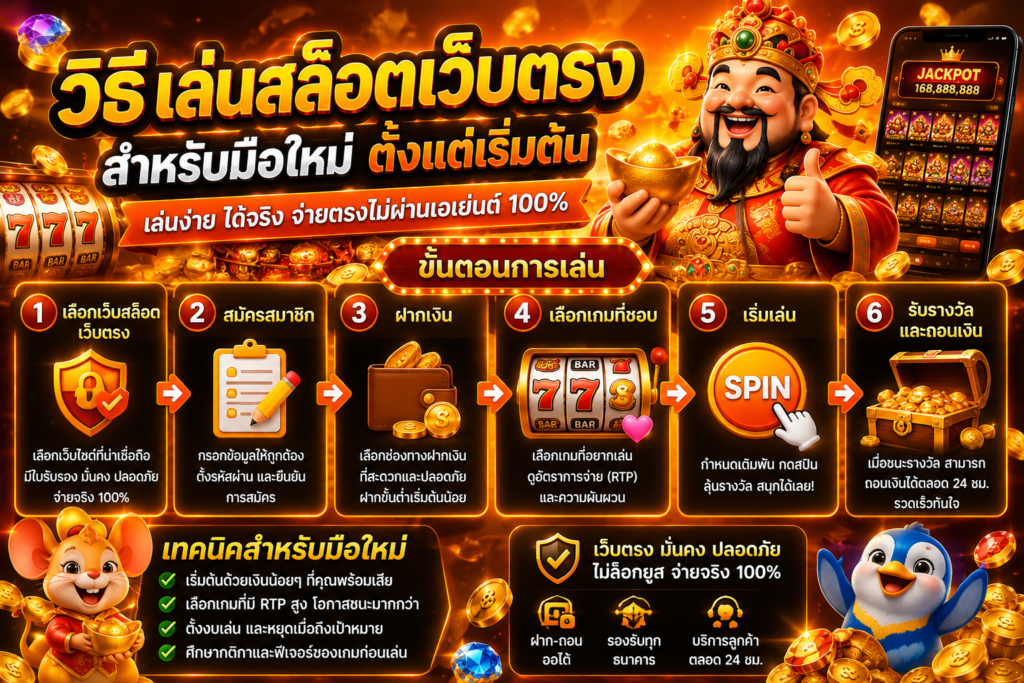 วิธีเล่นสล็อตเว็บตรงสำหรับมือใหม่ตั้งแต่เริ่มต้น