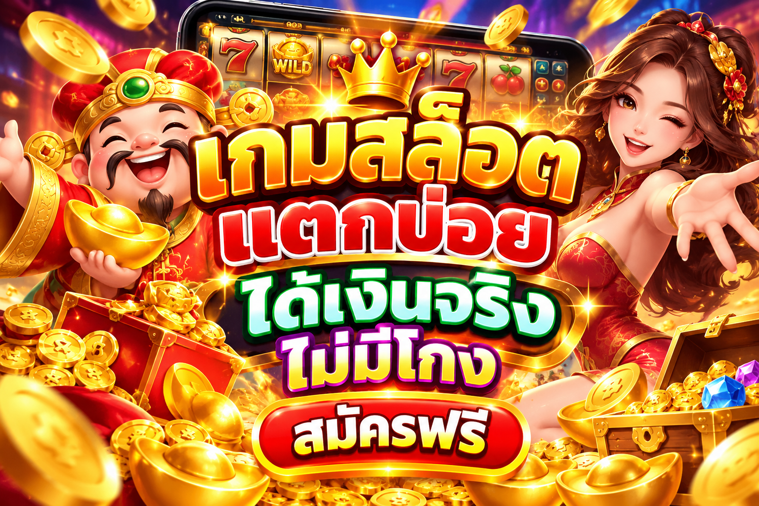 เกมสล็อตแตกบ่อย ได้เงินจริง ไม่มีโกง สมัครฟรี